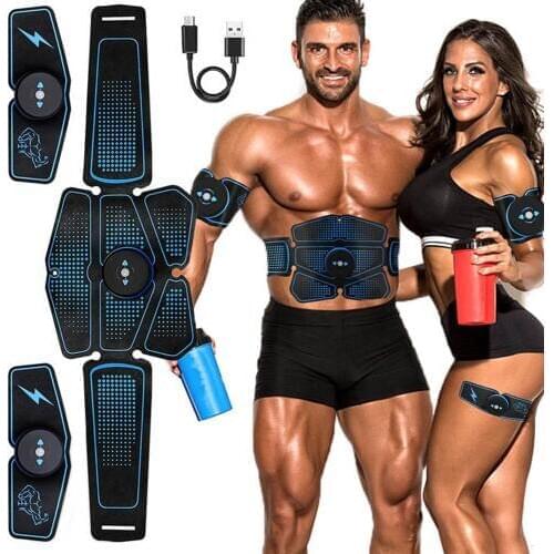 Abdominal Muscle Stimulator Trainer EMS Abs Fitness Equipment Training Gear Muscles Electrostimulator Toner Exercise At Home Gym
