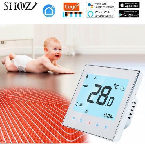WiFi Smart Thermostat Temperature Controller for Electric floor Heating Works tuya smart life app with Alexa google assistant