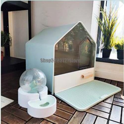 Cat Litter Basin Fully Enclosed Drawer Type Super Large Cat Toilet Deodorization Sand Basin Anti Splash Cat Excrement Basin Deod