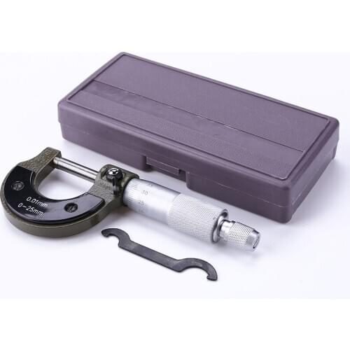 0-25mm/0.01mm Outside Micrometer Caliper Precision Gauge Vernier Caliper Measuring Tools Micrometer