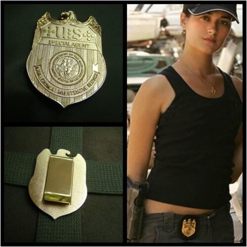 NCIS Badge Special Agents Naval Criminal Investigative Service Movie Full Metal Golden Replica Waist Badge Pin Halloween Cosplay