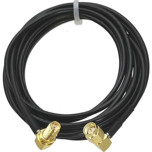 1Pcs RG174 SMA Female Jack Nut Bulkhead Right angle to SMA Male Plug Right angle RF Jumper pigtail Cable 4inch~5M