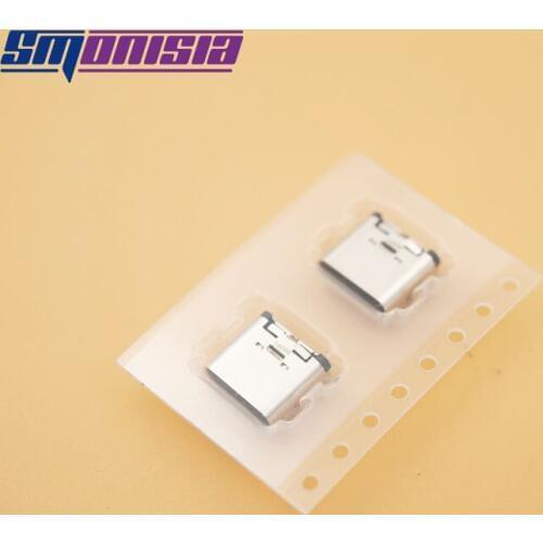Smonisia 100pcs Micro USB Connector Type C Plug Socket Mobile Phone Charging Jack for MeiTu M6
