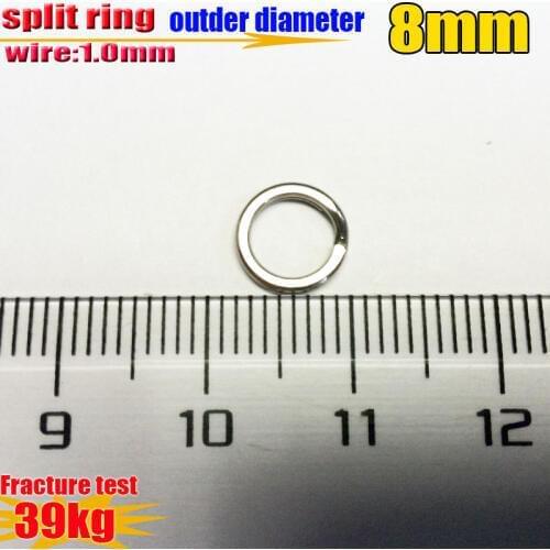 2019 fishing lures split ring wire1.0mm*od 8mm Quantity 30pcs/lot material 304Stainless Steel