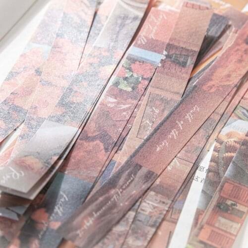 30Pcs/Bag Vintage Life Star Sea Strip Journal Decorative Stickers Scrapbooking Stick Label Diary Album Stickers