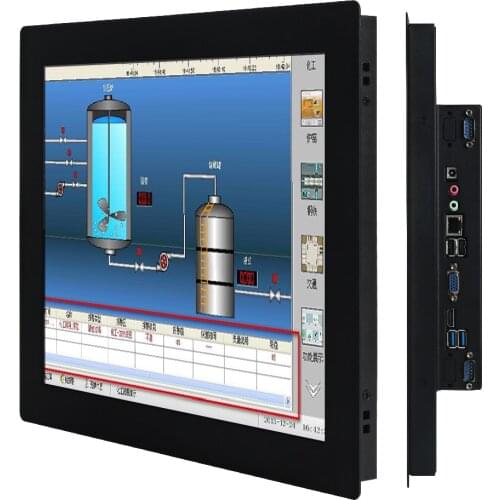 AIO PC Industrial Computer Monitor 10.4/12.1/15 Inch i3 i5 i7 CPU Mini All In One PC With Capacitive Touch Screen for Windows7