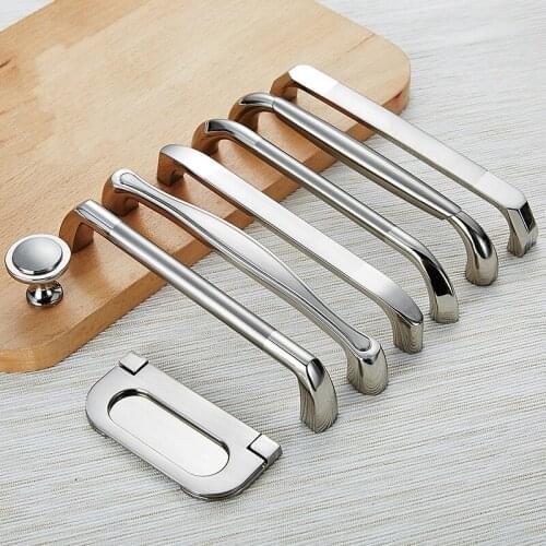 Zinc Alloy Modern Cabinet Handles Kitchen Cupboard Door Pulls Drawer Knobs Handles Wardrobe Pulls Furniture Handle