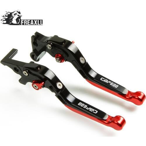 CNC Aluminum Motorcycle Handlebar Motorbike Brake Clutch Levers Adjustable Folding Extendable For Honda CBF600 CBF 600 2006 2007