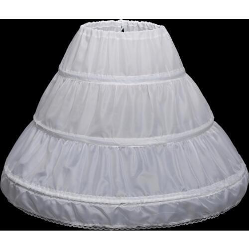 Children Petticoats Wedding Bride Accessories Half Slip Little Girls Crinoline White Long Flower Girl Formal Dress Underskirt