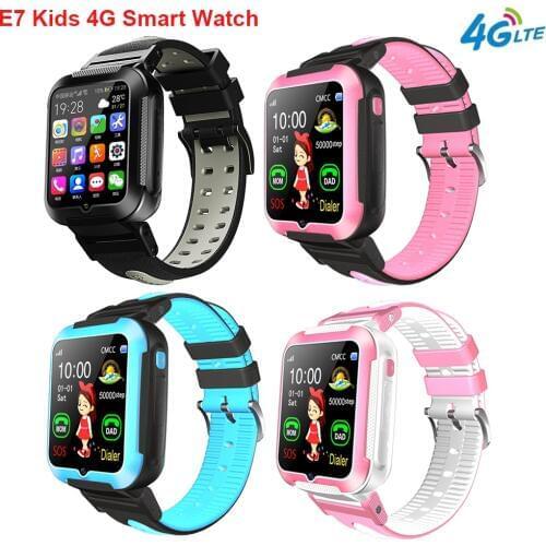 E7 4G Kids Child Smart Watch GPS WIFI Tracking Voice Video Call Chat Pedometer Whatsapp Messgae Push for Boys Gilrs Students