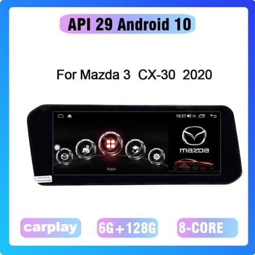 For Mazda 3 2020 Car Radio Wifi Auto Stereo Car GPS Navigation Stereo Multimedia Player Android 10 Octa Core 6+128G