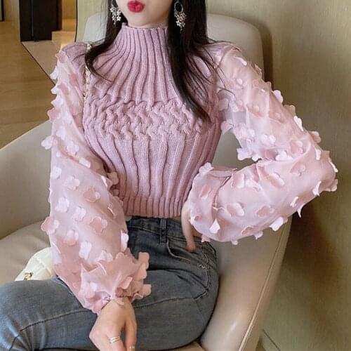 EACHIN Knitted Blouses