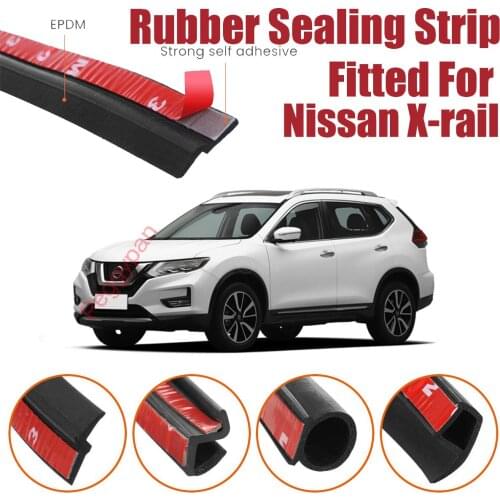 Door Seal Strip Kit Self Adhesive Window Engine Cover Soundproof Rubber Weather Draft Wind Noise Reduction For Nissan X-trail