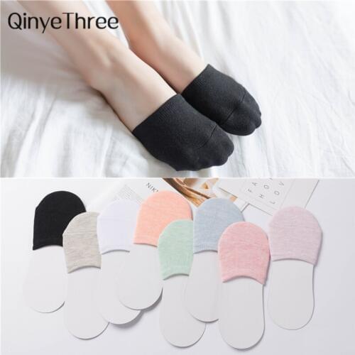 Beautiful ladies front half socks womens fashion summer invisible sokken Anti-friction no-slip short sox for high-heeled shoes