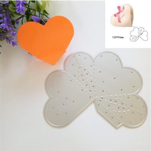 Heart Metal Cutting Dies for DIY Gift Box Scrapbook Embossing Wedding and Love Paper Craft Gift Box Stamps Dies New