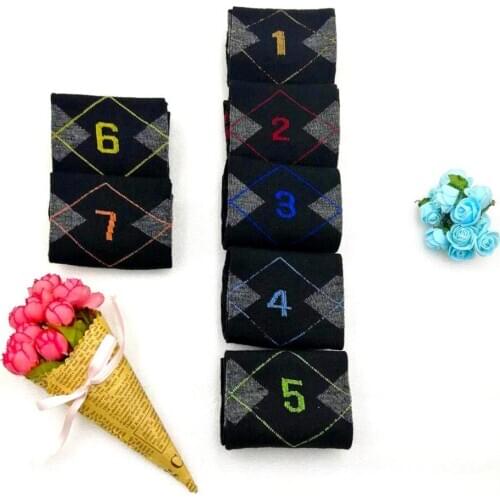 7pairs/lot Socks Seven Days Socks Women Cotton Breathable Casual Autumn Winter Men Weekly 7 Days Mens Socks