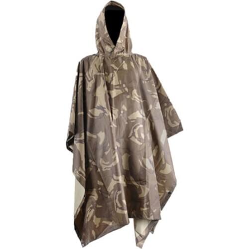 NEW Multifunction Military Waterproof Camo Raincoat Rain Coat Men Women Raining Poncho for Camping Fishing Motorcycle