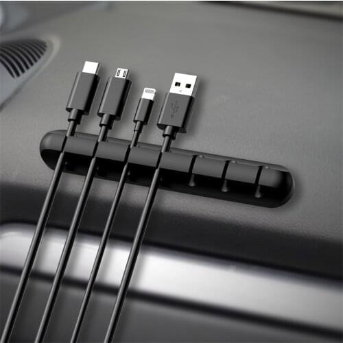 NEW USB Cable Organizer Winder Silicone Desktop Management Clips Cable Holder For Mouse Headphone Wire Organizer