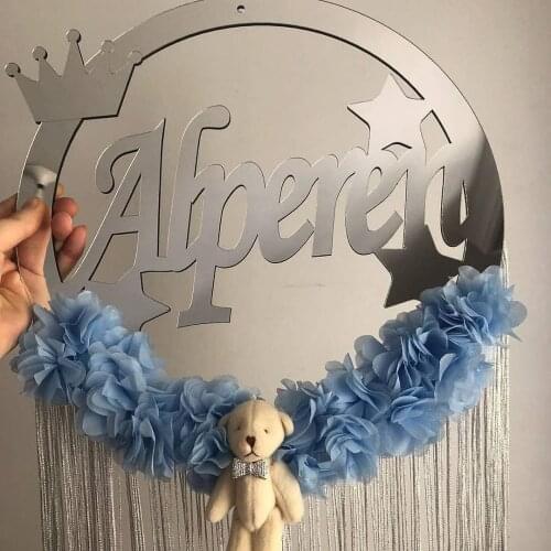 The Teddy Bears Plexiglass door ornament isminize special design yapilir baby and childrens odalarinizin kapisini süsleyelim