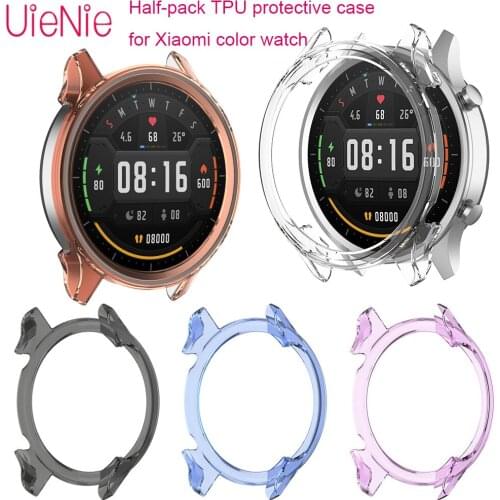 TPU Half-Pack Protective Case For Xiaomi Mi Color Watch Colorful Protection Cover High-Quality Durable Anti-Fall Frame Shell