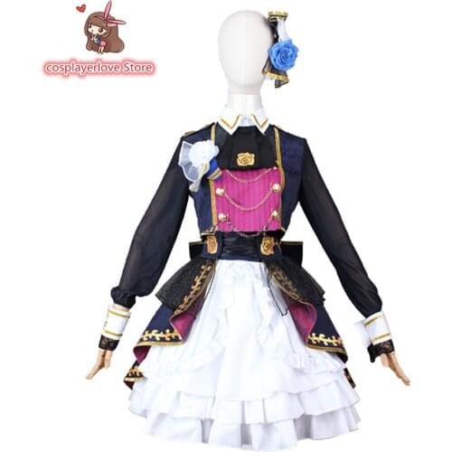 Hot game BangDream Roselia Shirokane Rinko Cosplay Costume Halloween Christmas Costume