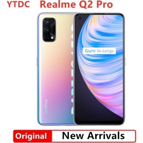 Realme Q2 Pro 5G 8GB 128GB Dimensity 800U Octa Core Mobile Phone 6.4'' Fullscreen 4300mAh Battery 65W Fast Charger 48MP Camera
