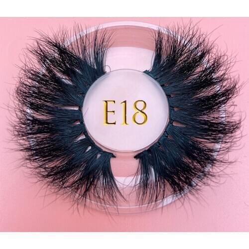 25mm E18 MIKIWI real Mink Eyelash Full strip lashes Soft Dramatic false Eyelash Resuable makeup 100% Natural Handmade Eyelashes