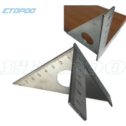 45Degree Triangular Measuring Ruler Stainless Steel Triangle Square Rafter Speed Square T and Tri Angle Square MulitScribe Tools