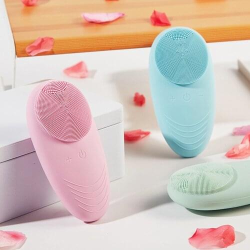 Ultrasonic Silicone Facial Cleaning Brush Electric Skin Care Deep Cleansing Beauty Device IPX7 Waterproof Face Cleaner Tools New