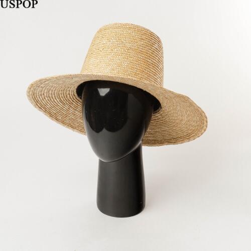 USPOP 2020 New women straw hats high crown sun hats wide brim beach hats