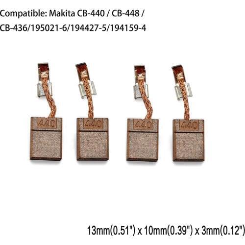 Replacment CB440 Carbon Motor Brushes For Makita CB-440 / CB-448 / CB-436/195021-6/194427-5/194159-4 BTS130RFE DHP446RFE DCPB16