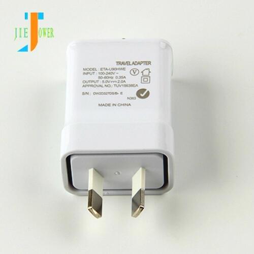 50pcs/lot Single USB Port AU Plug Charger 5.3V 2A Power Adapter for IPhone IPad Samsung Galaxy Note3 Mobile Phones Tablets