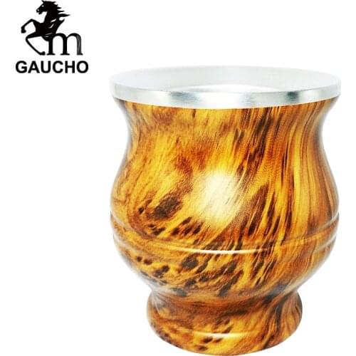 1 PC/Lot Gaucho Yerba Mate Gourds 180 ML Stainless Steel Calabash Cups Tea Infuser Heat Insulated Easy Cleaning Hot Sale