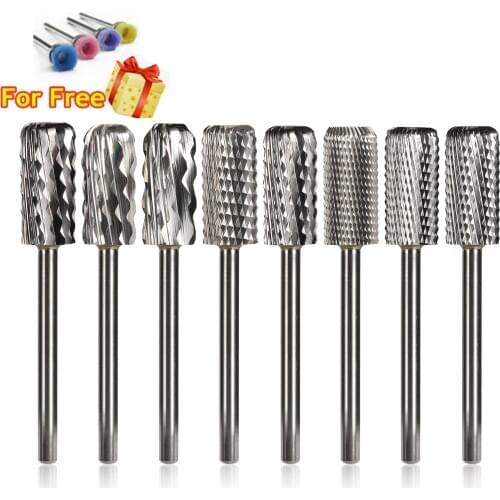100% Tungsten steel Right Hand Use Carbide Nail Drill Bits Nails Electric Drill Manicure Machine Accessory