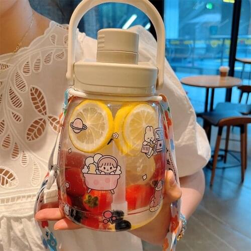 1100ml Water Cup Big Water Bottle Portable Large Capacity Water Bottles with Straps Cup for Outdoor Sports Kids Water Bottles