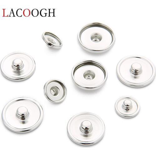 20pcs 10/16/18mm Round Blank Copper Cufflink Tray Snap Button Base Cameo Cabochon Pendant Handmade DIY Jewelry Making Findings