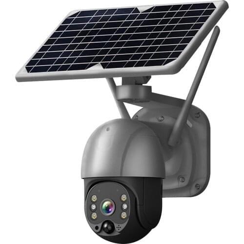 3MP PTZ 1080P Solar Panel Outdoor Security Wireless Monitor Waterproof Camera Wifi 3X digital Zoom with PIR Human Detection