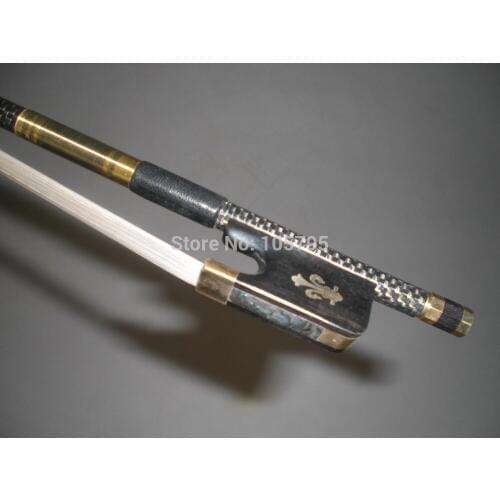 3 PC Quality Carbon Fiber Cello Bow Pro Gold Wire inlay 4/4 with white bow hair