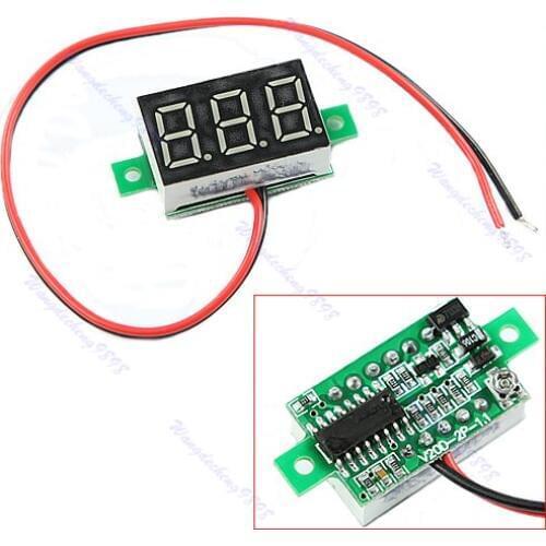 3pcs/lot New Blue LED DC3.0-30V Volt Voltage Meter Display Self-Powered Digital Voltmeter