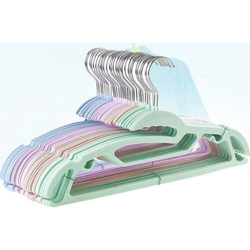 5pcs/lot 40cm Multi-functional stainless steel hanger indoor large anti-skid clothes rack