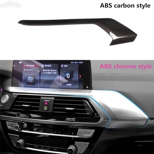 ABS chrome/carbon fiber style Car Center Console Air Outlet Frame Cover Trim Sticker For BMW X3 G01 2018 up Car-styling upgrade