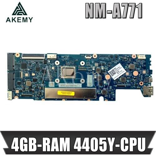 Akemy NM-A771 Laptop motherboard For Lenovo YOGA 710-11ISK original mainboard 4GB-RAM 4405Y-CPU
