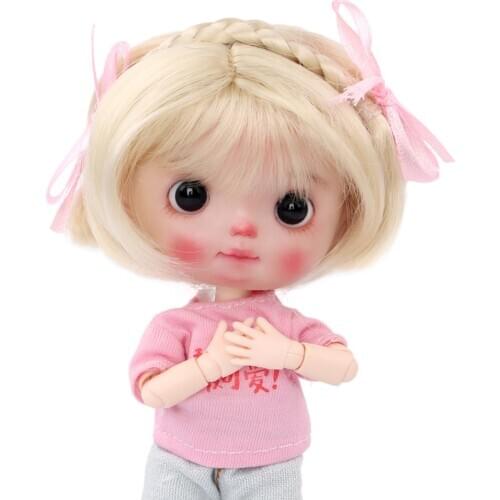 Doll accessories Fashion soft fiber Ombre mohair Wigs for cute baby ob11 doll 1/8 BJD/SD Dolls gift toy for girl