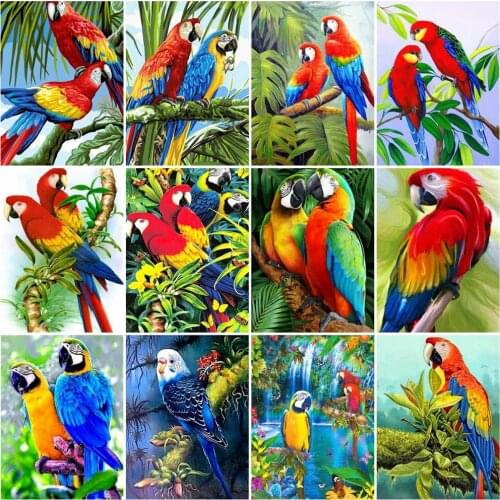 AZQSD Diamond Mosaic Parrot Cross Stitch Handmade Gift 5D DIY Diamond Painting Aniaml Full Drill Square Home Decoration