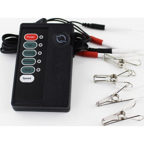 Unisex Bdsm Sex Toys Electric Shock Nipple Clamps Electro Shock Nipple Clips Electrical Stimulation Clitoris Clip Sex Products