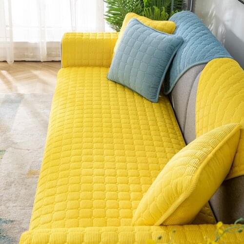 1/2/3/4-seater Thicken Plush Sofa Cover Universal Sofa Towel Cover Slip Resistant Couch Cover Sofa Towel for Living Room Decor
