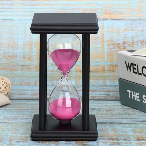 5/15/30min Wooden Sand Clock Sandglass Kitchen School Hourglass Timer Home Decor