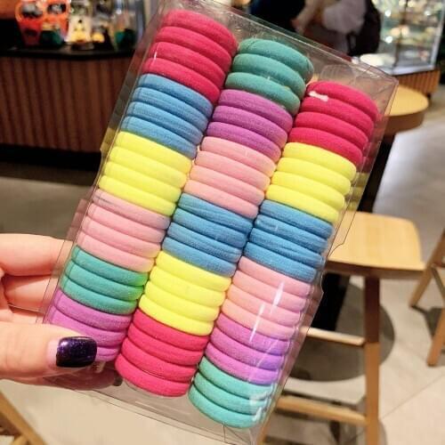Modyle 66pcs/lot kids hair rope Hair Accessories Scrunchy Elastic Hair Bands HairBand Girls decorations Rubber Band for hair 3cm