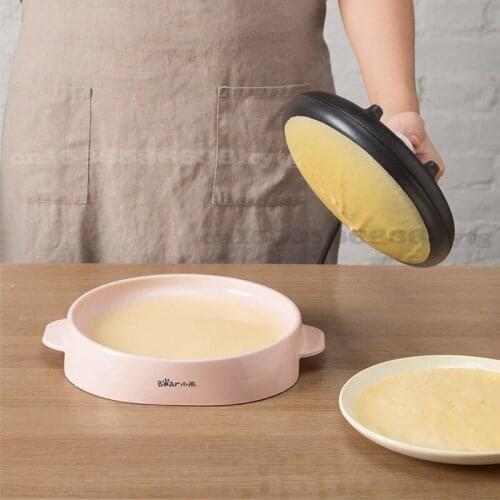 Electric Pancake Crepe Makers Mini Machine Household Baking Pan Automatic Nonstick Stainless Steel Frying Pink 220V