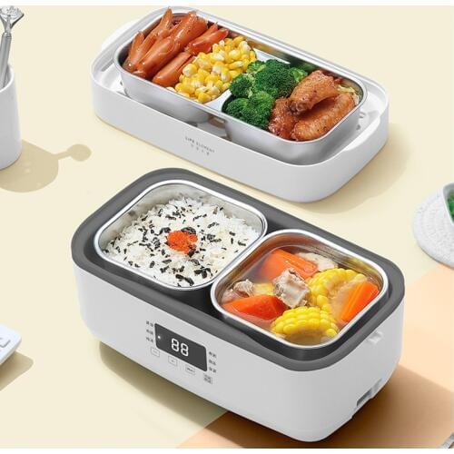 220V Electric Hot Pot Rice Cooker Portable Mini 2 Layer Lunch Heating Box Multi Cooker With 4 Cylinder Inner EU/AU/UK/US Plug